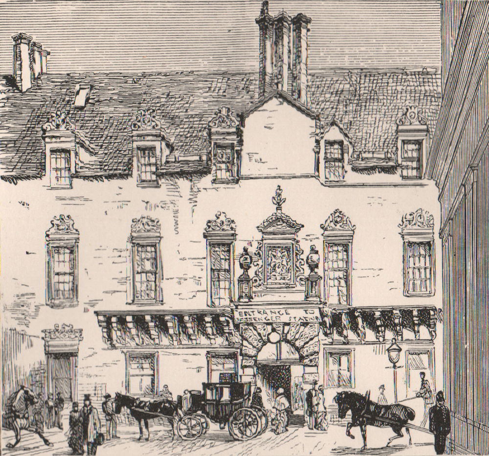 GLASGOW (FOUNDED IN 1450) . Sculptured front of old College. Scotland 1885
